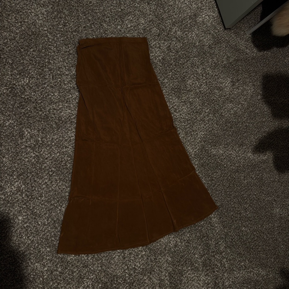 OZMA Chocolate Brown Maxi Skirt